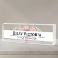 Personalized Name Plate for Desk, Custom Desk Name Plate, Acrylic Name Plate Office Desk Accessories, Personalized Office Gifts for Coworkers Teachers, Employee Appreciation Gifts (A-Victoria)