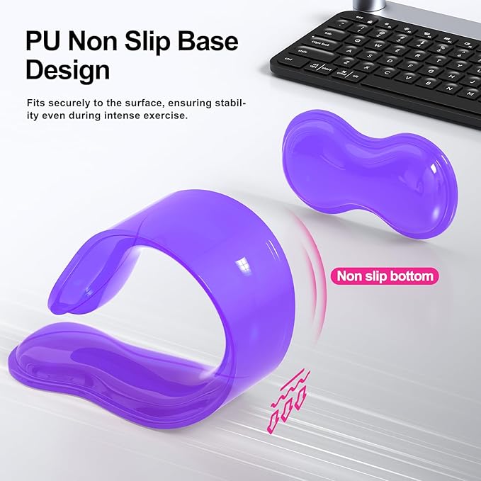 Gel Keyboard and Mouse Wrist Rest Set, Comfort Ergonomic Wrist Support, for Wrist Pain Relief, Computer Keyboard Wrist Rest (Purple)