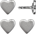 Mini Silver Heart Push Pins - Mini Silver Metal Heart Map Pins - for Cork Board, Maps, or Lapel Pin Use - Designed in USA - Set of 4