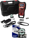 Epson LABELWORKS LW-PX900PCD Healthcare Workplace Bundle - Industrial Label Maker & 224VTBWPX Genuine Tape Cartridge - Black on White Flexible and Durable Vinyl Industrial Label Maker Tape - 1" (24MM)
