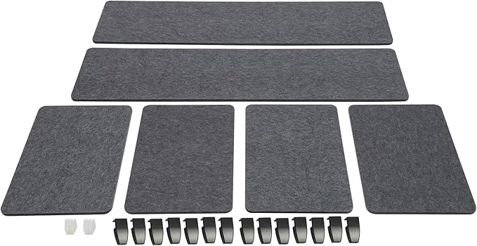 Desk Divider,Modern Stand Up Desk Store Focus Raw Clamp-On Acoustic Desk Divider Mounted Privacy Panel,Sound Blocking Desk Divider,Desktop Mounting (59inx16in)