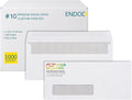 EnDoc #10 Single Left Window Custom Printed Business Envelopes, 1000-Pack - Self Seal Security Envelopes, Flip & Stick Closure, Text and Logo Customization, Privacy Tint, 24lb, 4 1/8 x 9 1/2 Inches