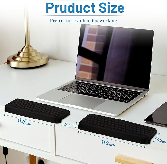 L-Shaped Desk Edge Cushion,2-Piece Keyboard Wrist Rest,Computer Ergonomic Elbow Pads for Long Hours of Work,Gaming,Studying