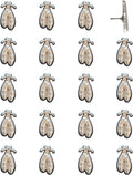 Ballet Slipper Push Pins - Silver Ballet Slippers Map Pins for Cork Boards, Maps, or Lapel Use - Designed in USA - Set of 20