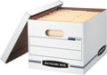 Bankers Box 4-Pack Basic Duty File Storage Boxes with Lids, Letter/Legal, STOR/FILE, (0070308)