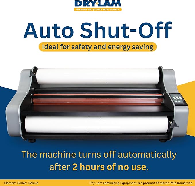 Dry Lam CL-27DX Deluxe Thermal Laminator, 27" Wide Format Laminating Machine with LED Display, Heated Rollers, Variable Speed and Temperature Controller - Element Series
