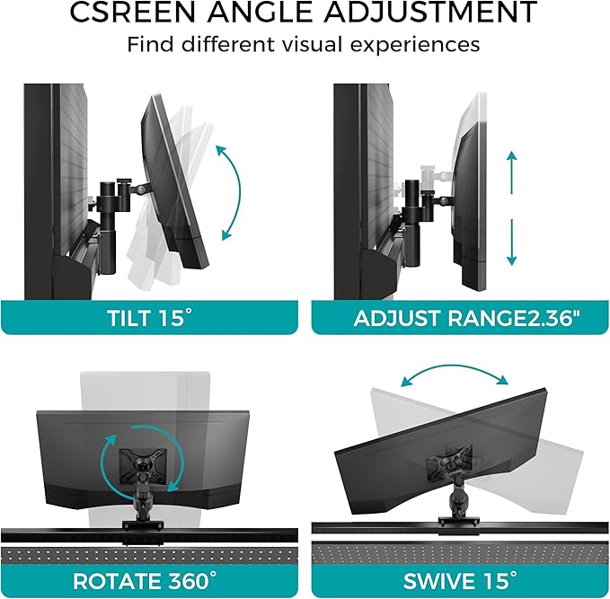 EUREKA ERGONOMIC Desk Pegboard with Dual Monitor Stands, LED Metal Pegboard for Gaming Desk, Privacy Panel with 4 Accessories Modular Hanging, Computer Accessories for Office, 59 x 34 Inch, Black