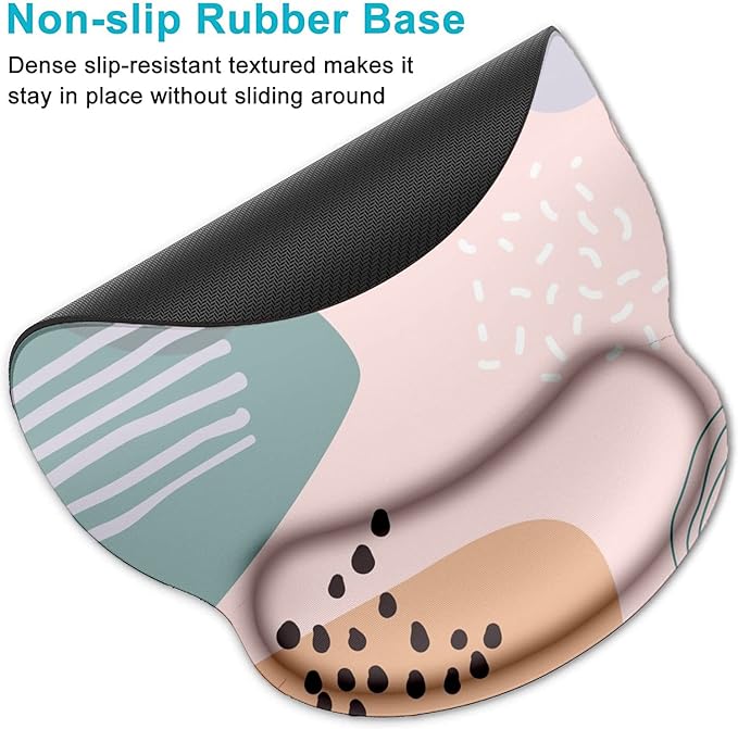 Lateefah Mouse Pad with Wrist Rest, 3-in-1 Gaming Mouse Pad, Keyboard Wrist Rest, Ergonomic Memory Foam Mousepad with Wrist Support for Computer Keyboard