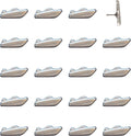 Motor Boat Push Pins - Silver Speedboat Map Pins for Cork Boards, Maps, or Lapel Use - Designed in USA - Set of 20