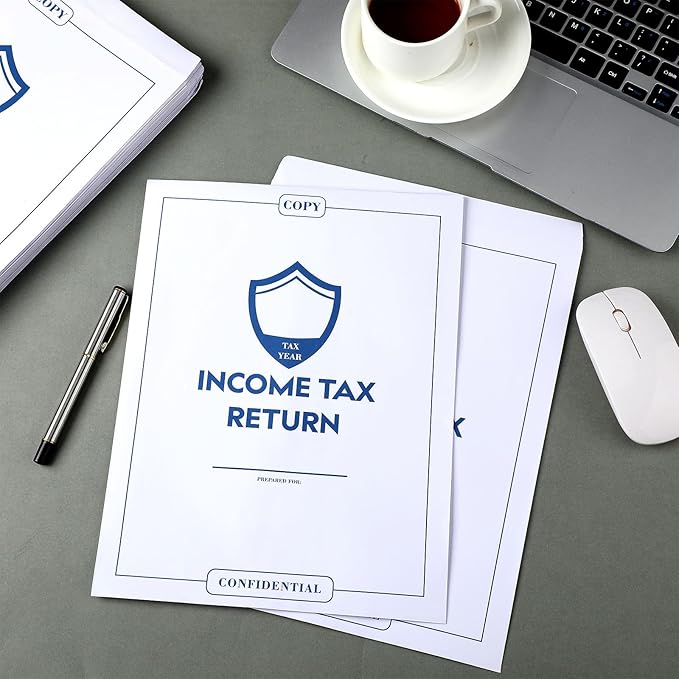 Engrowtic 500 Pcs Income Tax Return Envelope for Tax Preparers 9 x 12 Inches Open End Security Envelopes for Office Business Legal Documents Catalog Paper Mailing, White