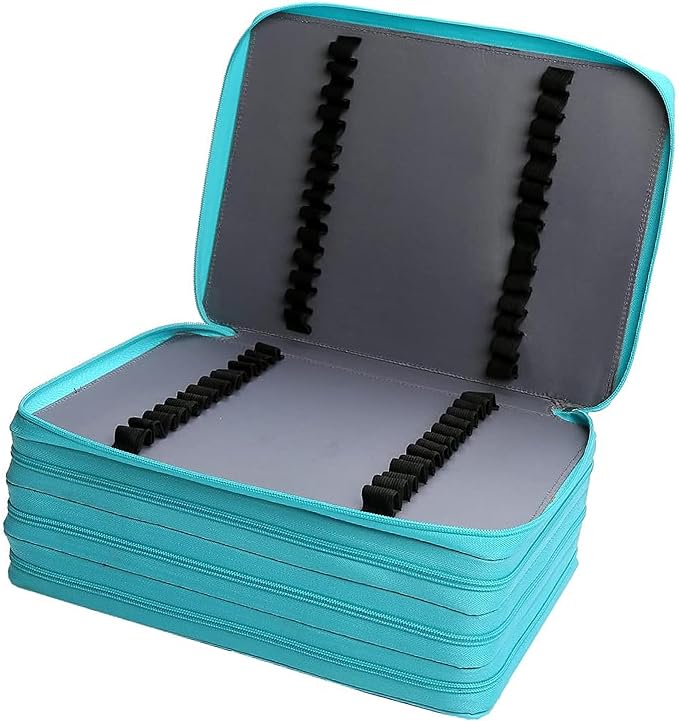 Blue Marker Case, 224 Slots Alcohol Marker Case Markers Carrying Bag Holder for Art Sketch Marker, Permanent Paint Marker, Dry Erase Marker, Repair Marker Pen, Color Highlighte Art Supplies