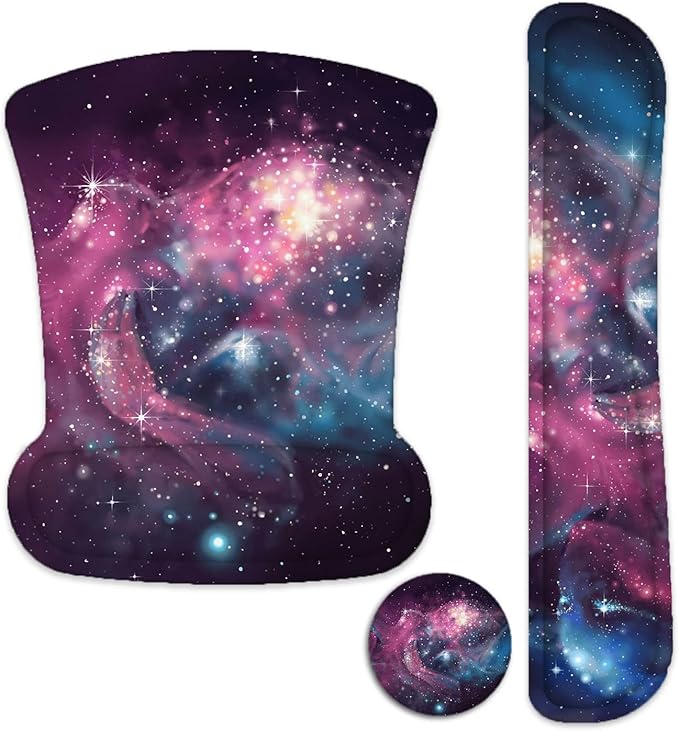 Lateefah Mouse Pad with Wrist Rest, 3-in-1 Gaming Mouse Pad, Keyboard Wrist Rest, Ergonomic Memory Foam Mousepad with Wrist Support for Computer Keyboard