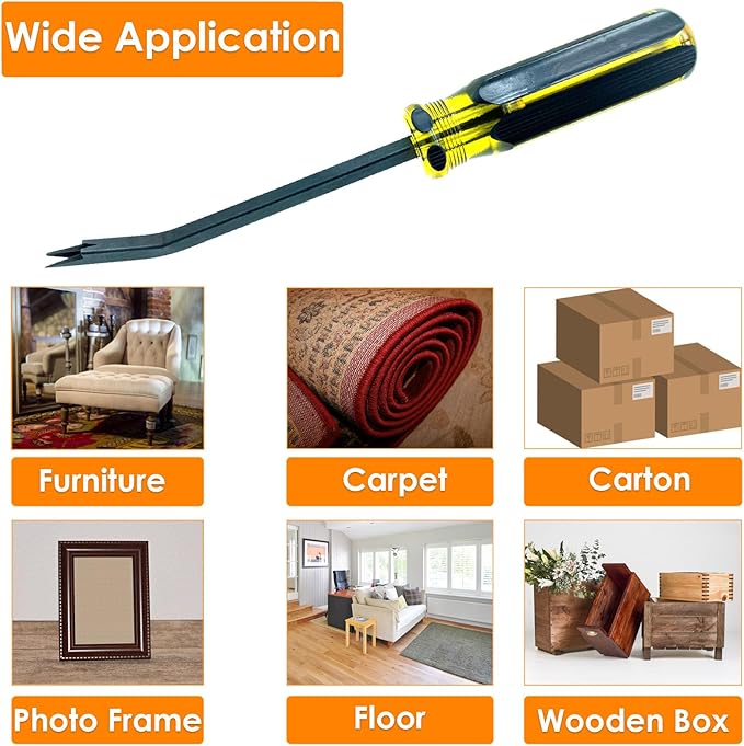 VERCCA Upholstery Staple Remover - Staple Puller, Upholstery Tools Tack Lifter with Double Prongs Staple Remover Tool for Removing Staples, Nails or Tacks for Furniture Carpet Floor Carton