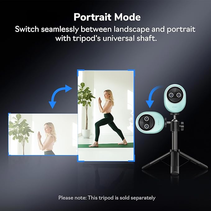 EMEET Piko+ (Piko Plus), World’s 1st Dual-Camera AI-Powered 4K Webcam, 1/2.55'' Sony Sensor, 3 Mics&3 Sound Modes, Panda Magnetic Privacy Cover, USB C-C&C-A, Ideal for Livestreamers
