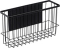 dedoot Magnetic Holder Locker Strong Black Mesh Holder Magnetic Basket Organizer Shelf Rack for Whiteboard,Fridge, Sponge, Recipe, Beverage ,Refrigerator ,Office File Foil,10.25x 3.6x 6 inches