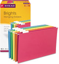 Smead Hanging File Folder with Tab, 1/5-Cut Adjustable Tab, Legal Size, Assorted Primary Colors, 25 per Box (64159) (Pack of 1)