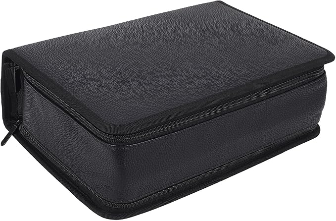 Acouto 80 Slots Marker Marker 80 Slots Large Capacity Storage Bag Zippered Pouch with Carrying Handle Sketch Black, Pencil & Cases
