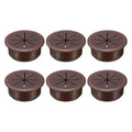 uxcell 6 Pcs Desk Grommet, 2.09 inch 53mm Desk Cable Hole Cover Wire Hole Insert for Home Office Table Cabinet Cord Organizer, Coffee