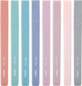 Mr. Pen- Aesthetic Cute Highlighters, 8 pcs, Chisel Tip, Earthy Colors, Assorted Colors,No Bleed Bible Pastel Highlighter Set