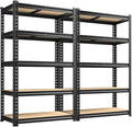 REIBII 2020LBS Garage Shelving Heavy Duty 5 Tier Storage Shelves Adjustable Garage Shelves, Utility Rack Shelf, Shelving Units for Storage Warehouse Pantry Closet, 35.5" W x 11.9" D x 72" H, 2 Pack