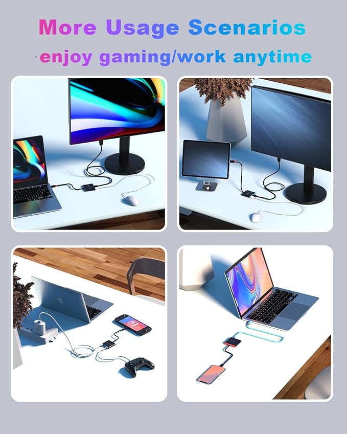 Switch 2 Dock for Nintendo Switch 2 Docking Station,USB c HDMI with PD Port Compatible MacBook,Laptops((Requires Update from After-Sell Support for NS2'S 21.0 Version)