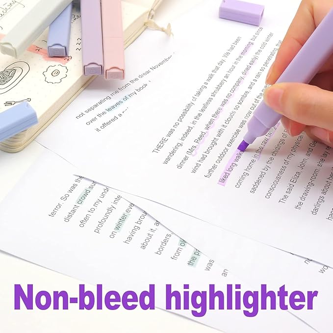 Dacono 12 Bible Highlighters, Aesthetic Highlighter, Pastel Highlighters Assorted Colors, Bible Highlighter and Pens No Bleed, Bi-ble Study Supplies, Aesthetic School Supplies