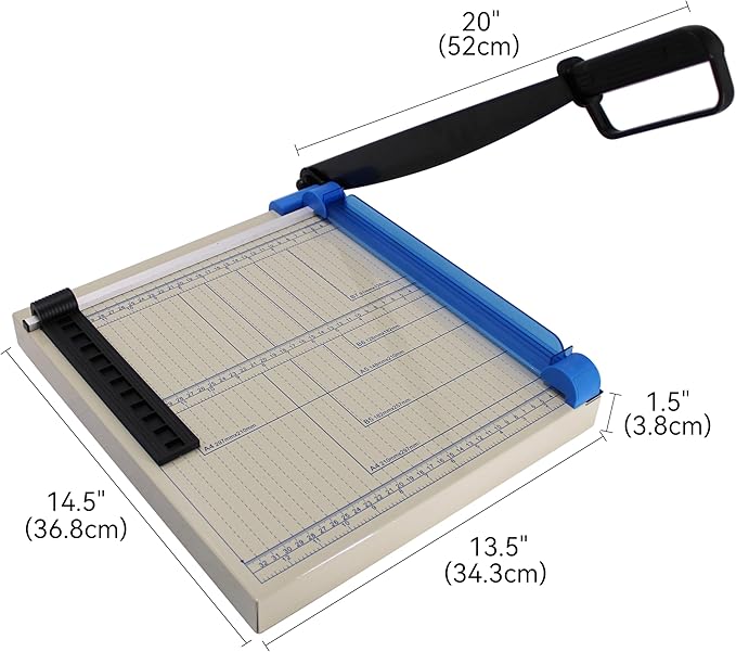 TEXALAN(R) 12" A4 Paper Cutter Multi-Purpose Trimmer for Metal Sheet, Leather, Plastic Sheet, Non-Woven Fabric, 12 Sheets 80-Gram Paper