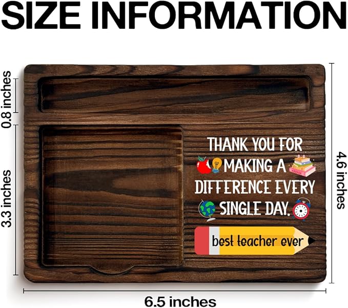 Best Teacher Appreciation Gifts, Thank You Gifts for Teachers Retirement Birthday Christmas End of Year, Best Teacher Ever Gift Sticky Note Holder