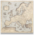 Conquest Maps Push Pin Europe Map Board - With Push Pins to Mark Europe Travel - Handmade in Ohio, USA - Design: Rustic Vintage