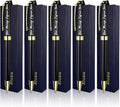 Ancolo Personalized Business Pens - Black Ink with 10 Extras Refills 5 Gift Boxed - Custom with Your Name or Message, Perfect for Students/Teacher/Manager/Lawyer/Professor 5PCS/Pack
