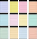 12 PCS 4" x 6" Small Legal Pad College Ruled Lined Mini Legal Pad 80 GSM Pastel Colored Memo Notepad 30 Sheets Memo & Scratch Notepad for Home Office School Work Business To Do List Grocery List