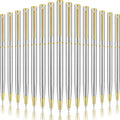 Zonon 15 Pcs Silver Gold Metal Slim Ballpoint Pens Bulk Retractable Metallic Black Ink 1 mm Medium Point Smooth Writing Pens for Wedding Business Office Supplies Students Teachers Men Women Present