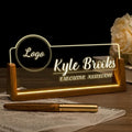 Desk Name Plate Personalized, Office Name Plate for Desk, Desk Decorations for Women Men Office - Light Up Name plate, Employee Appreciation Gifts for Coworkers