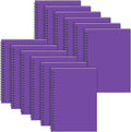 Yahenda 6 Pcs Spiral Notebook Bulk A5 Journal Lined 8.3'' x 5.5'' Writing Composition Paper Small Notepad Subject Notebook for Students Office Business Back to School Supplies (Purple)