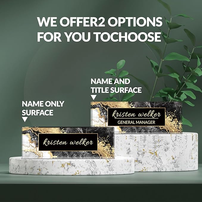 Desk Name Plate Personalized, Custom Name Plate for Desk, Acrylic Desktop Accessories, Office Gift & Decor for Women Men, Teacher Nurse Boss Employee Appreciation Gifts