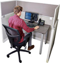 OBEX Acoustical Cubicle Privacy Screen Extender Desk Panel & Office Divider, Add Separation & Block Noise, 12" x 36", Overcast