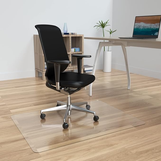 Amyracel Office Chair Mat for Hardwood Floor, 36” x 48” Clear Computer Desk Chair Mat for Hard Floors, Easy Glide Office Floor Mat for Hardwood Floor