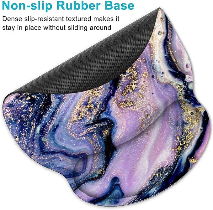 Keyboard Wrist Rest and Mouse Pad, Ergonomic Memory Foam Mouse Pad Wrist Support, Non-Slip & Pain Relief Mouse Pad and Keyboard Wrist Support, Comfortable Mousepad with Wrist Rest for Game, Office