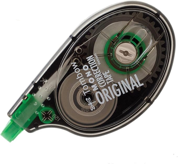 Tombow 68720 MONO Original Correction Tape. Easy To Use Applicator for Instant Corrections, White, 10 Count (Pack of 8)