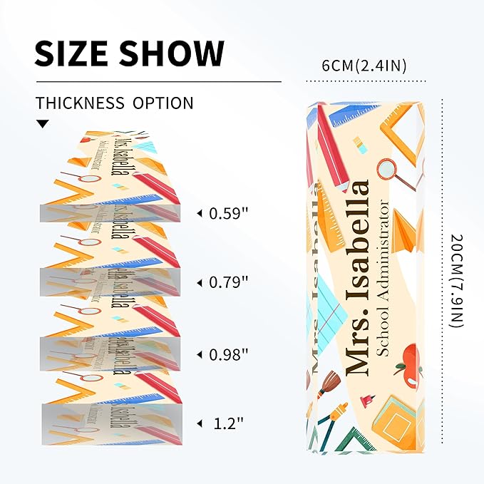 Personalized Name Plate for Desk Custom Acrylic Desk Name Plate Custom Employee Appreciation Gifts Office Gifts for Women, Men, Boss, Coworkers, Teacher, Nurse (Teacher)