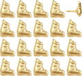 Ski Boot Push Pins - Gold Ski Boot Pins - for Cork Board, Maps, or Lapel Pin Use - Designed in USA - Set of 20