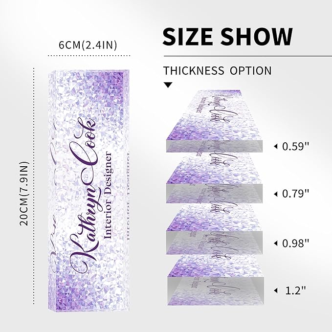 Name Plate for Desk-Personalized Name Plates for Desk-Name Plate Personalized for Office-Gifts for Teacher Boss Employee Appreciation Office Desk Decor (purple diamond), MYDZBJMT1009