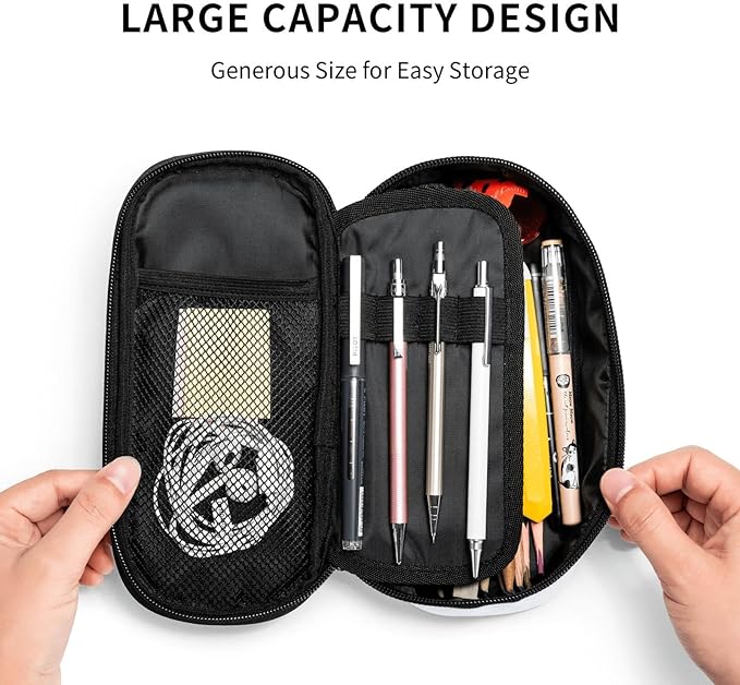 Softball Ball Pencil Case Big Capacity Storage Pencil Pouch Stationery Bags With Zipper Portable Pen Holder Box Organizer For Boys Girls Teens Student College School Office Supplies
