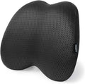 Lumbar Support Pillow Office Chair Car Back Pillow Ergonomic Lower Back Pain Relief Breathable Air Fiber Cushion with Hours Sitting on Worker Driver & Handicapped, Adjustable Strap (Dark Gray)
