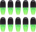 10 Magnetic Memo Holders Set - Large Clip, Plastic - TGreen