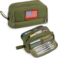 ATRIPACK Tactical 4 Compartments Pencil Case for Boys,Big Canvas Pen Pouch Bag, Large Capacity Pen Box, Tool Bag for Middle School College Office Organizer for Kids Men Women Adult Teens
