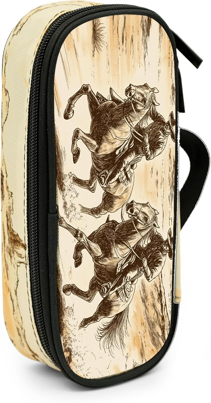 Western Pencil Case Pencil Pouch Large Capacity Pen Bag School Office Organizer Stationery Storage Box For Girls Boys Teen Kids
