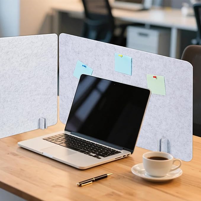 2 Pack Desk Privacy Panel 47.2" x 23.6" Acoustic Divider Panel Portable Desk Partition Desk Divider Noise Visual Isolate Table Divider for Student Study Reception Area Office Library