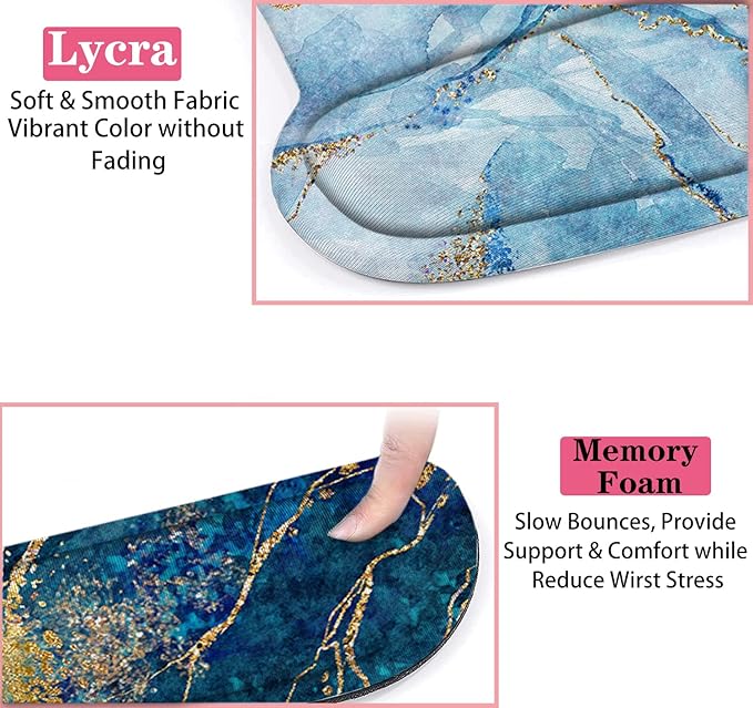 Lateefah Mouse Pad with Wrist Rest, 3-in-1 Gaming Mouse Pad, Keyboard Wrist Rest, Ergonomic Memory Foam Mousepad with Wrist Support for Computer Keyboard