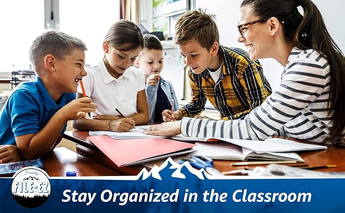 FILE-EZ Two-Pocket Folders, Pink Color, 125-Pack, Durable Textured Paper with Matte Finish, Letter Sheet Size (EZ-32490)